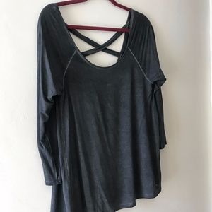Black Flowy Shirt - L - American Eagle
